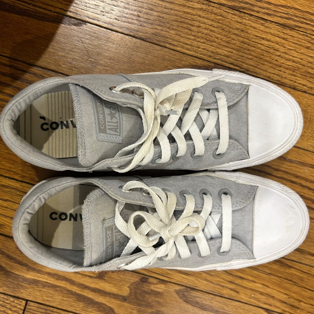 Converse All-star Canvas Padded Tongue Chambray Grey Low Top - Picture 2 of 5